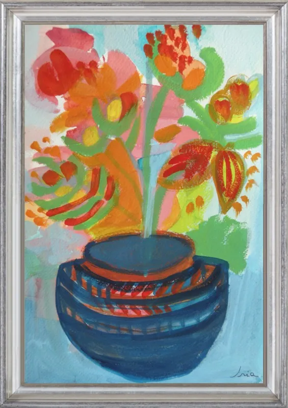 Red Flowers by Iria Fernandez Alvarez for Artfully Walls