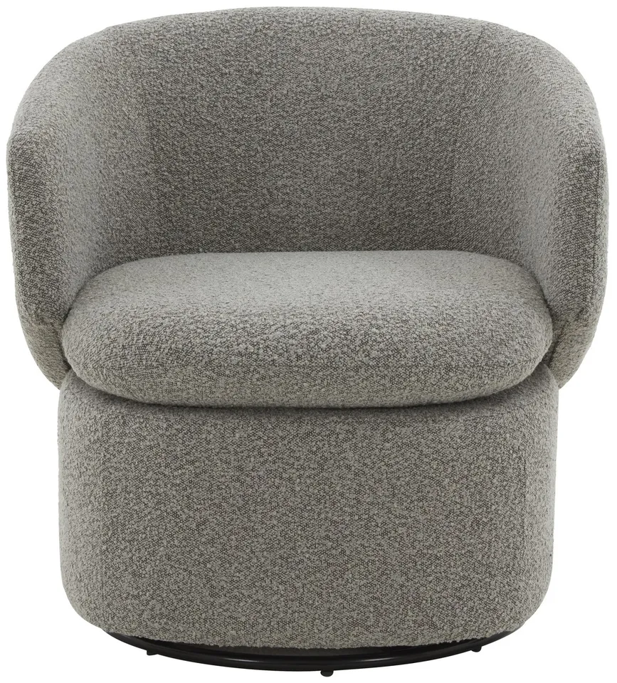 Phyllis Boucle Swivel Chair - Grey