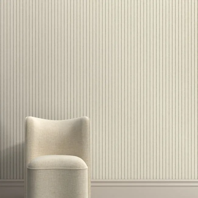 Heritage Charcoal Stripe Wallpaper