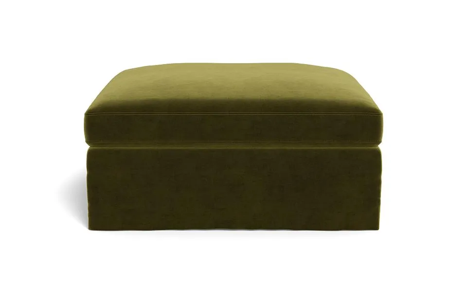 Ella Slipcovered Square Ottoman