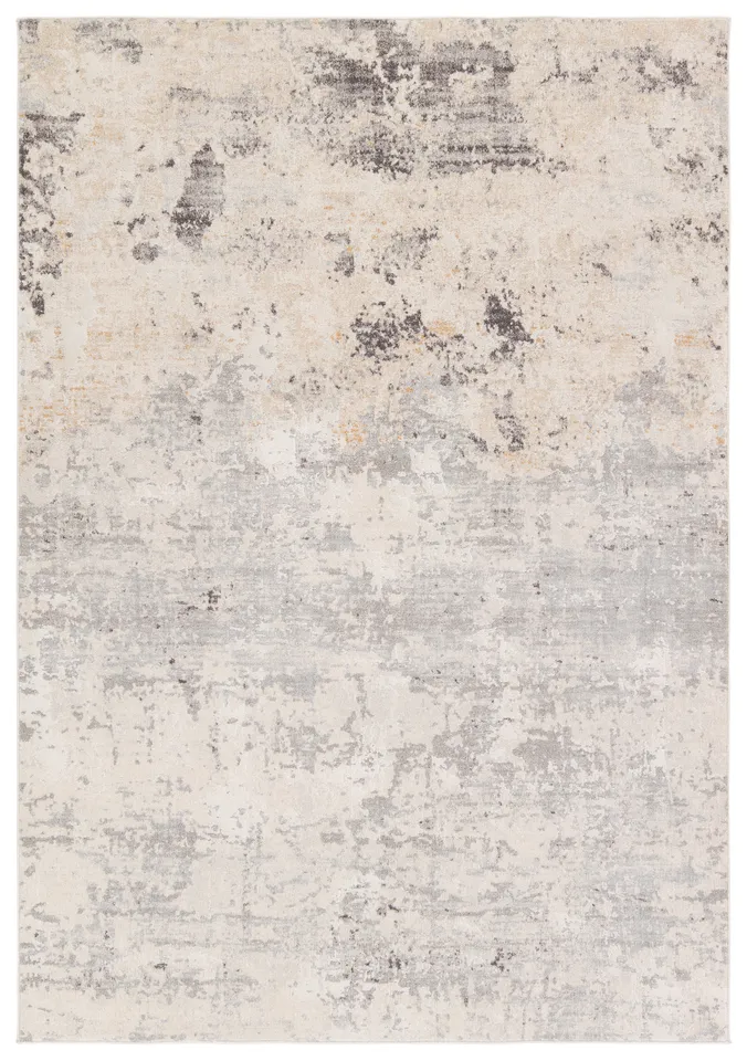Verrine Abstract Gray/Cream Area Rug (6'7"X9'6")
