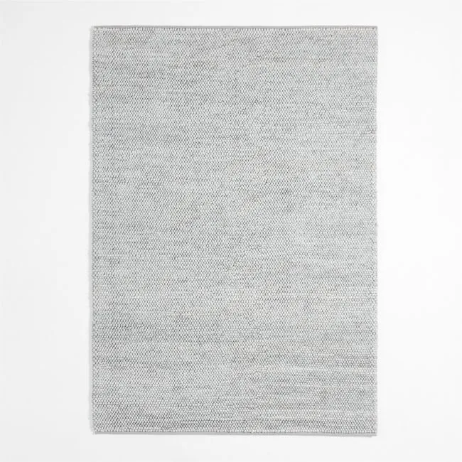 Orlian Mist Blue Wool Kids Area Rug 9'x12'