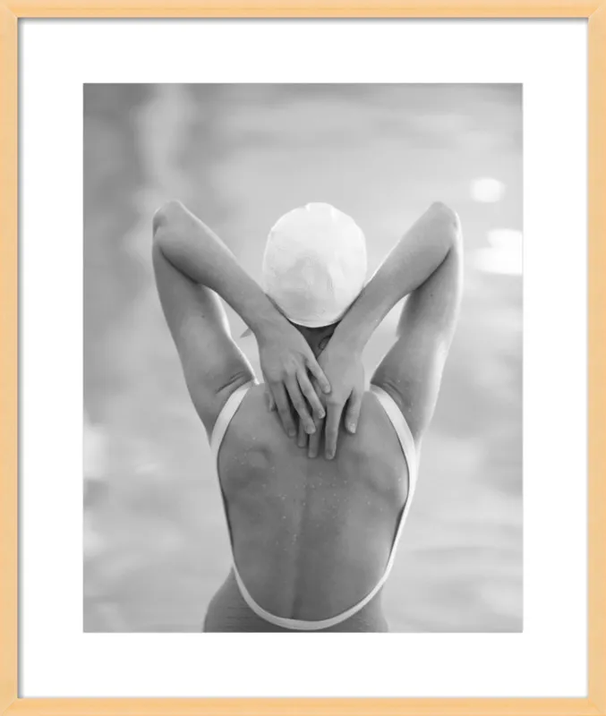 The Swimmer with a white  cap by Lucy Snowe for Artfully Walls