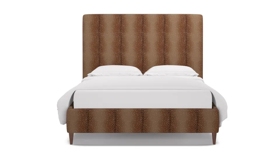 Classic Bed, Antelope, Walnut Square Tapered Leg, Full