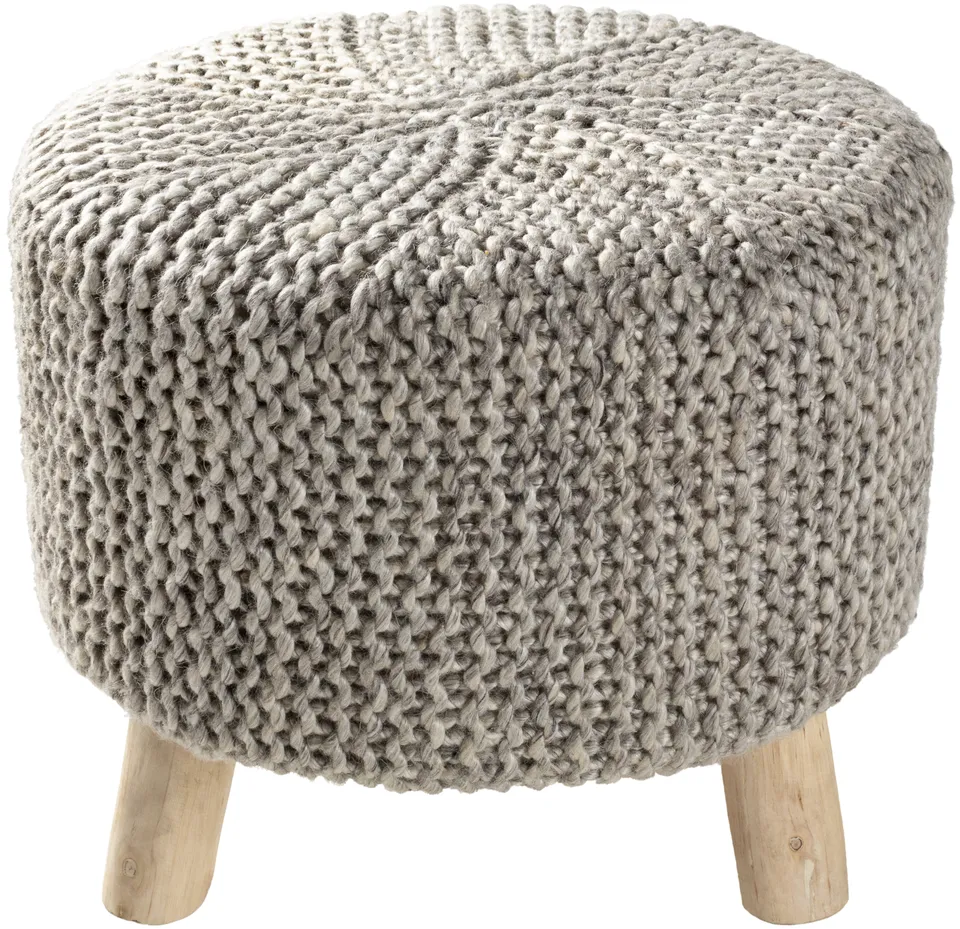Prado Wool 17"H x 18"W x 18"D Ottoman