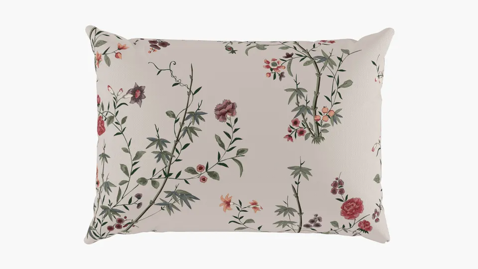 Outdoor 14" x 20" Lumbar Pillow, Multi Bamboo Garden, 14" x 20"
