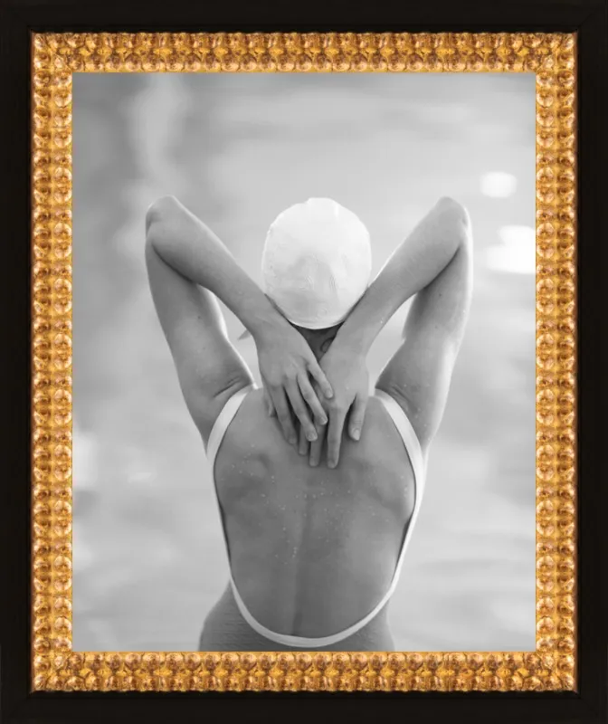 The Swimmer with a white  cap by Lucy Snowe for Artfully Walls