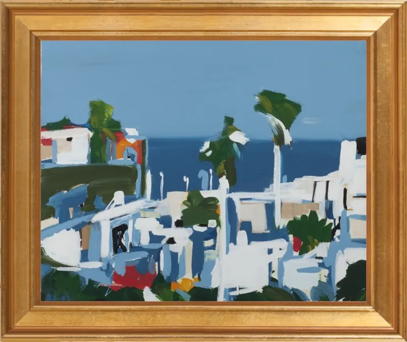 Mediterranean landscape by Daniela Orlev for Artfully Walls
