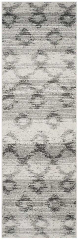 Arlo Home Woven Area Rug, ADR106P, Silver/Charcoal,  2' 6" X 12'