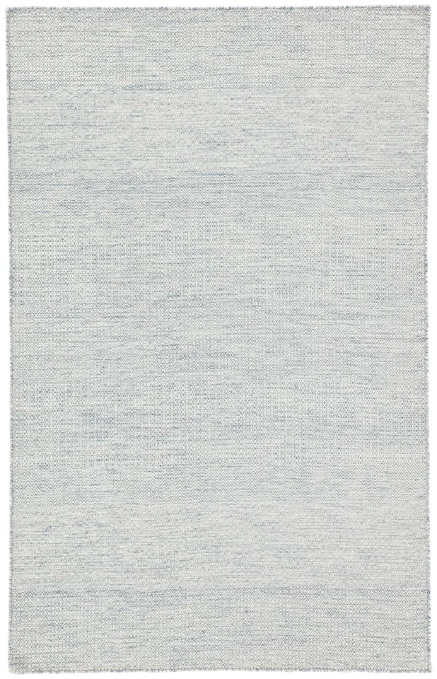 Glace Handmade Geometric Light Blue/ Ivory Area Rug (8'10"X11'9")