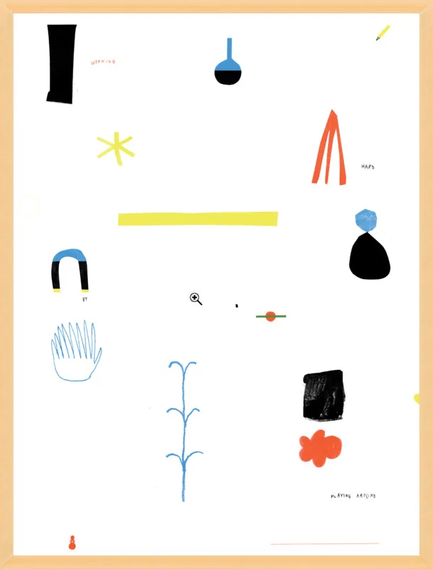 Working hard by playing around  by Agata Królak for Artfully Walls