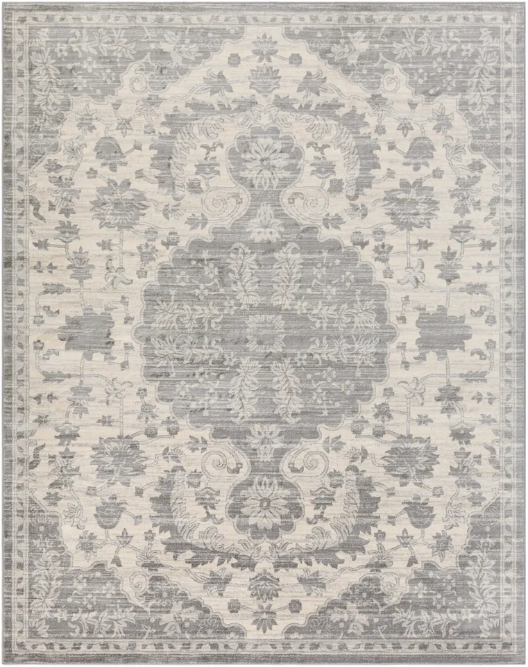 Monaco Gray Indoor 8'10" x 12'3" Machine Woven Rug