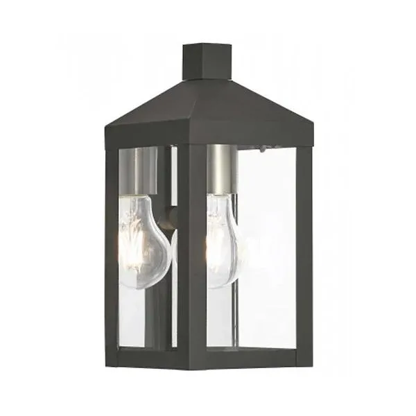 James Clear Glass Outdoor Wall Sconce