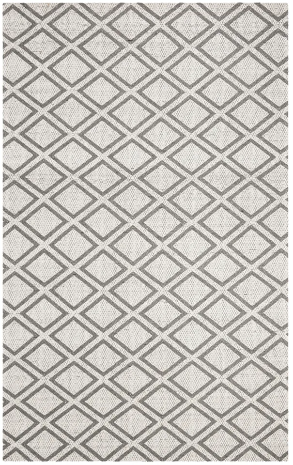 Arlo Home Hand Tufted Area Rug, MLP514G, Silver/Dark Grey,  5' X 8'