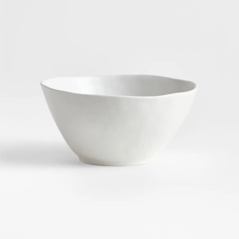 Mercer Matte White Porcelain Cereal Bowls, Set of 8
