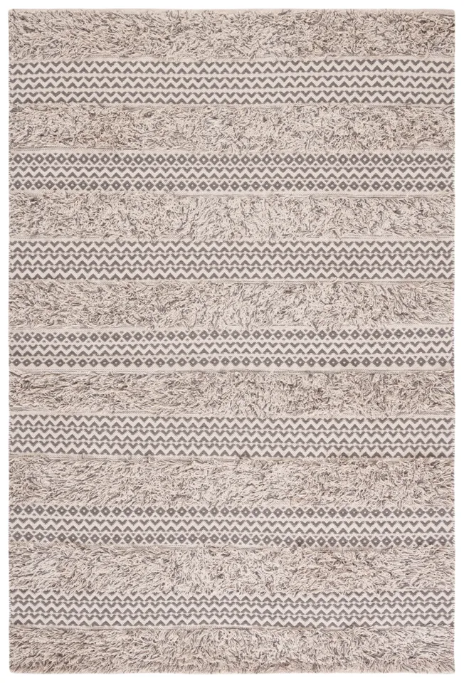 Safavieh Couture Natura Collection Flat Weave Area Rug, Grey / Ivory, 5' x 8'
