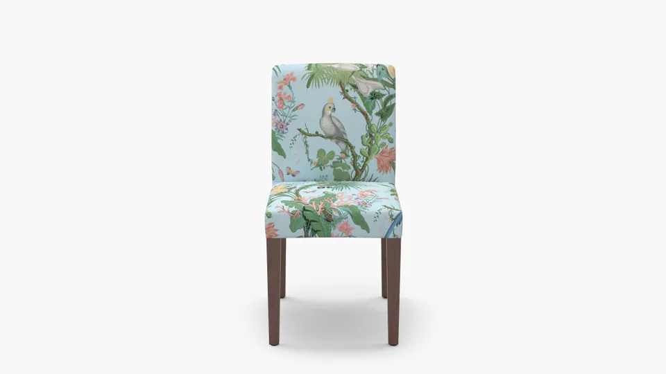 Signature Dining Chair, Sky Cinque Terra, Walnut Square Tapered Leg