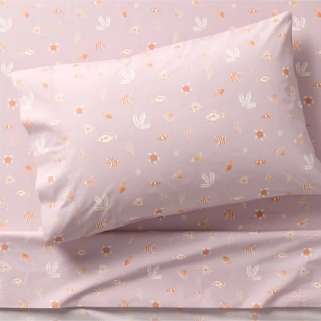 Coral Reef Dreams 100% Organic Cotton Kids Twin Sheet Set
