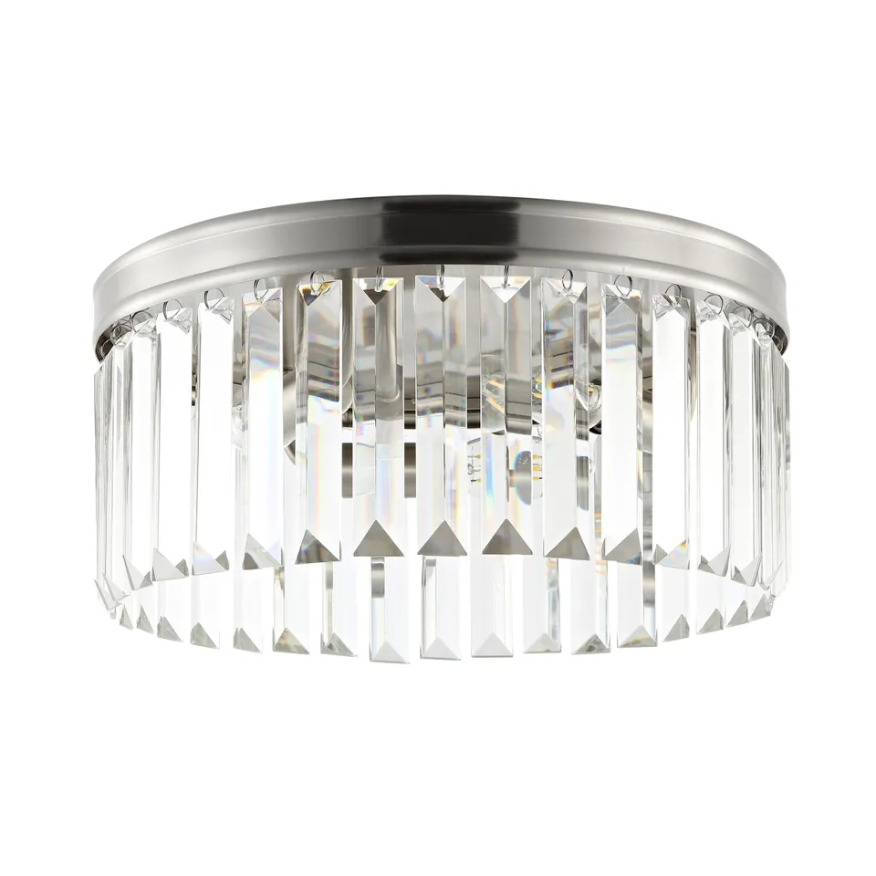 Ruslen 3 Light 13" Flush Mount - Nickel