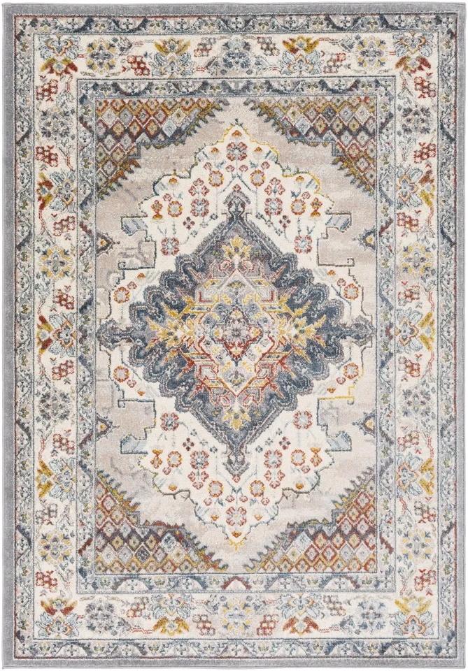 Ankara Gray Indoor 2' x 2'11" Machine Woven Rug