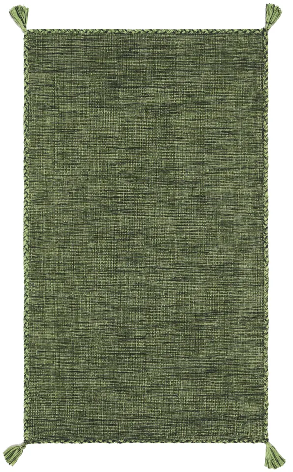 Arlo Home Hand Woven Area Rug, MTK150Y, Green/Black,  3' X 5'