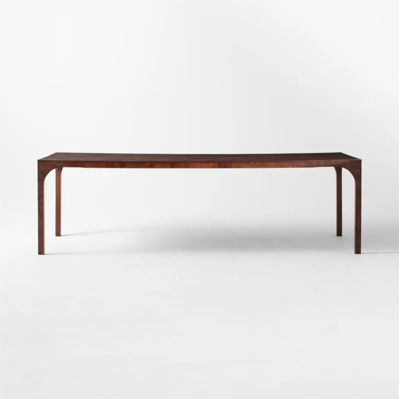 Aqua Virgo 100" Rectangular Dark Burl Wood Dining Table