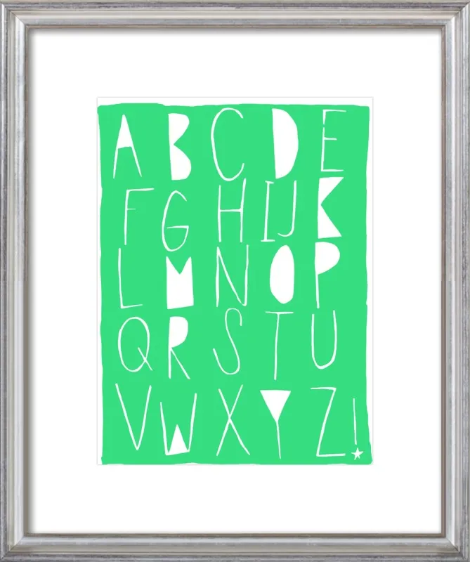 ABC Chart- Green by Kate Roebuck for Artfully Walls