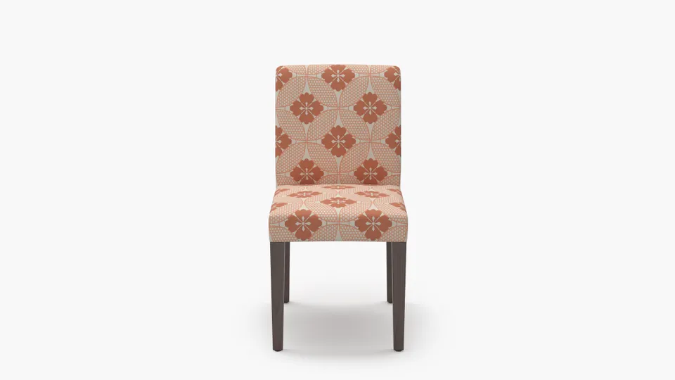 Signature Dining Chair, Coral Solaire, Espresso Square Tapered Leg