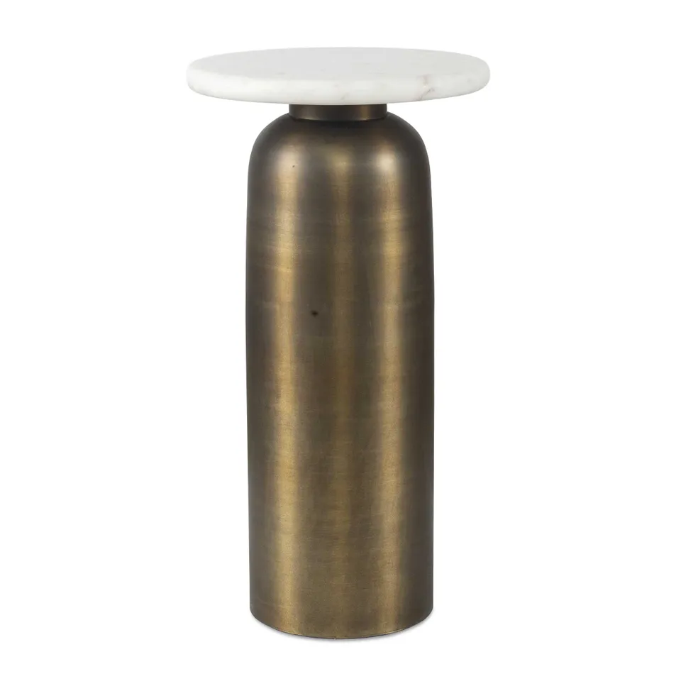 Reiss Marble & Brass Drink Table