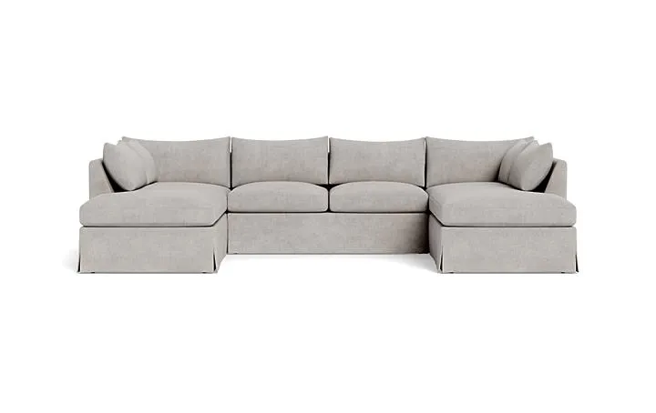 Sloan Slipcovered 3-Piece U-Bumper Sectional