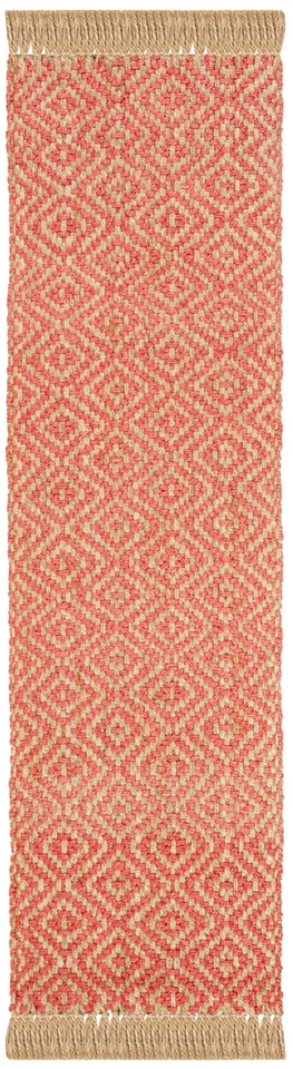 Arlo Home Hand Woven Area Rug, NF266G, Fuchsia/Natural,  2' 3" X 8'