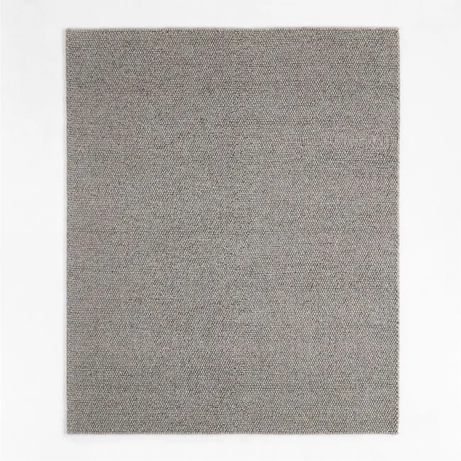 Orly Wool Blend Handwoven Grey Area Rug 9'x12'