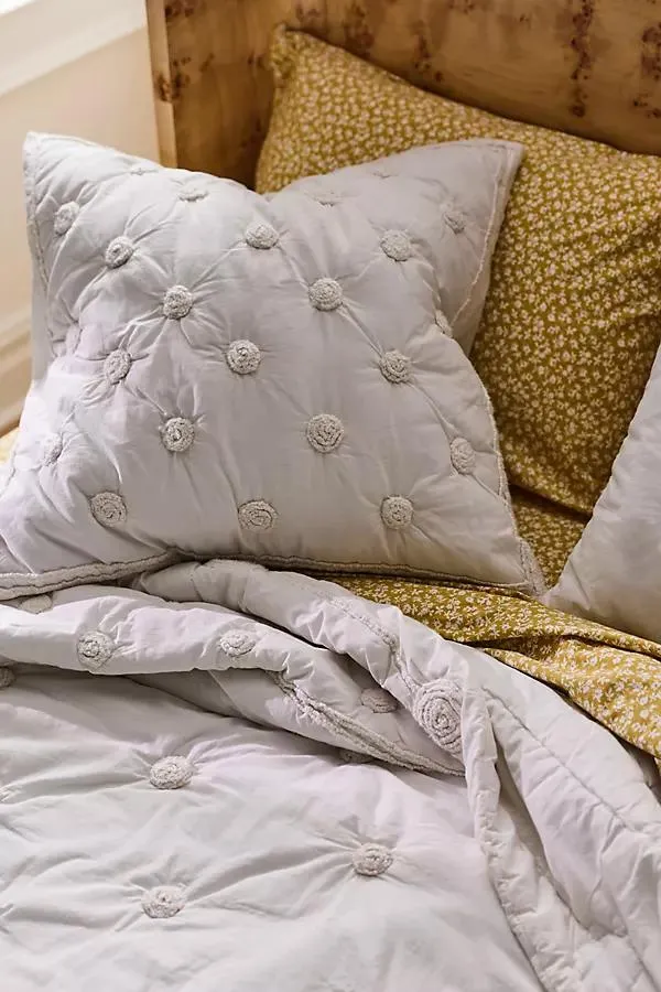 Charlotte 100% Cotton Embroidered Quilt