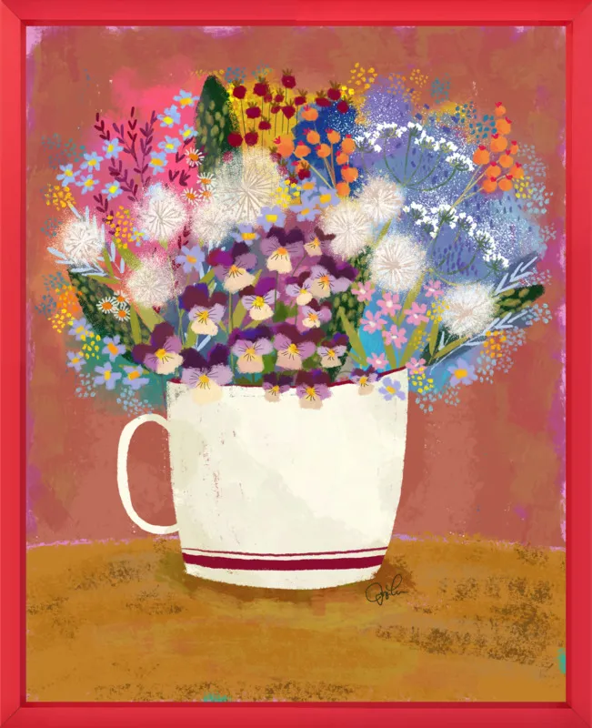 Violas in Russet by Joy Laforme for Artfully Walls