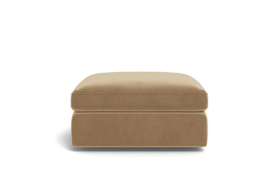 James Square Ottoman with Contrast Piping and Storage Option