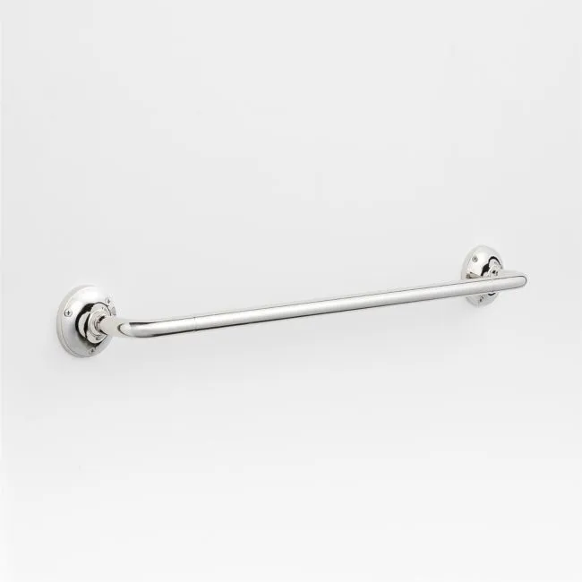 Classic Round Polished Chrome Bath Towel Bar 24"