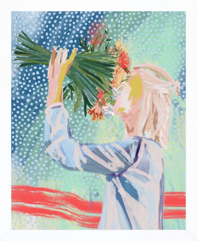 I like to stop and smell the roses  by Jamie Corley for Artfully Walls