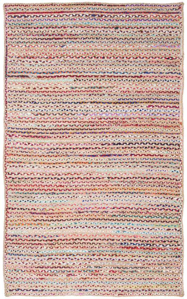 Arlo Home Hand Woven Area Rug, CAP251A, Natural/Multi,  6' X 9'
