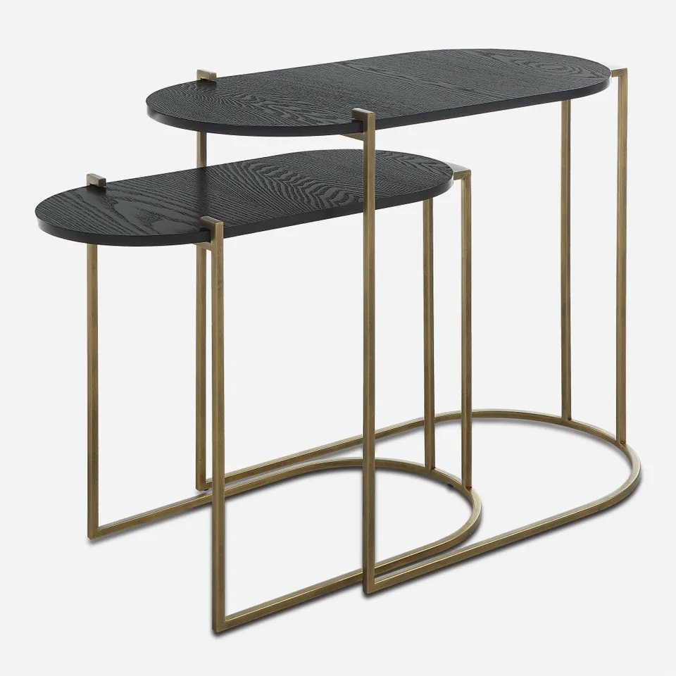 Aztec Wood Nesting Tables Set/2