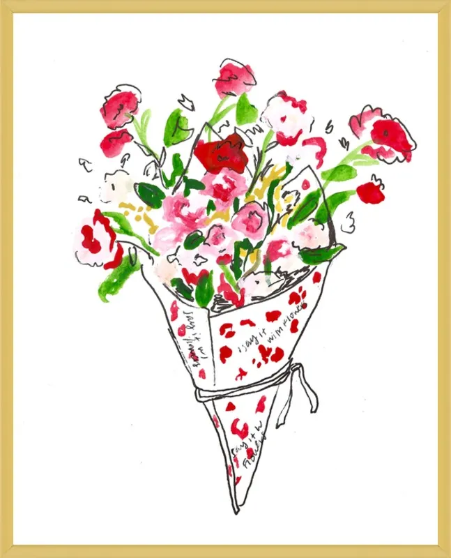 Bodega Flowers in Pink and Red by Larsen McDowell for Artfully Walls