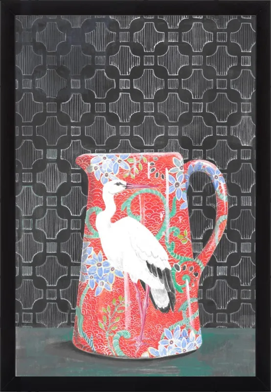 Red Vase by Miri Eshet for Artfully Walls