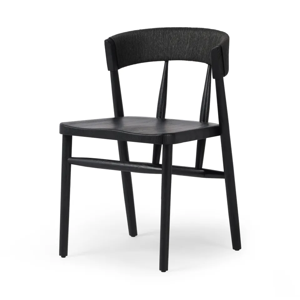 Buxton Dining Chair - Black Rush