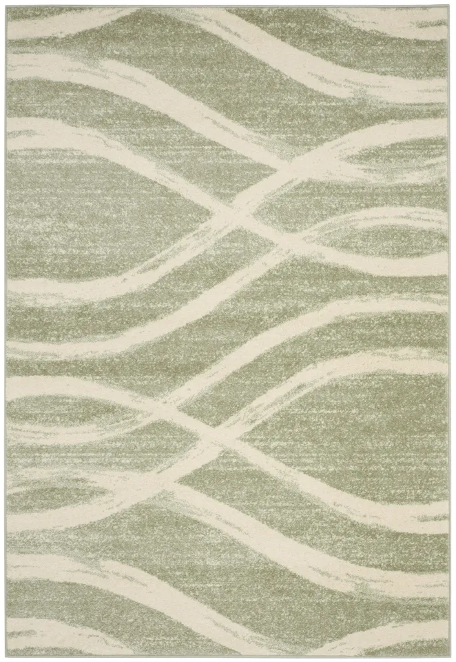 Arlo Home Woven Area Rug, ADR125X, Sage/Cream,  6' X 9'