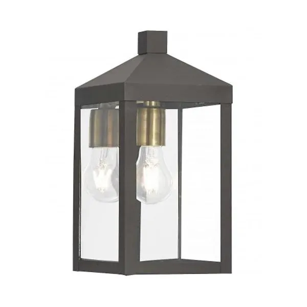 James Clear Glass Outdoor Wall Sconce