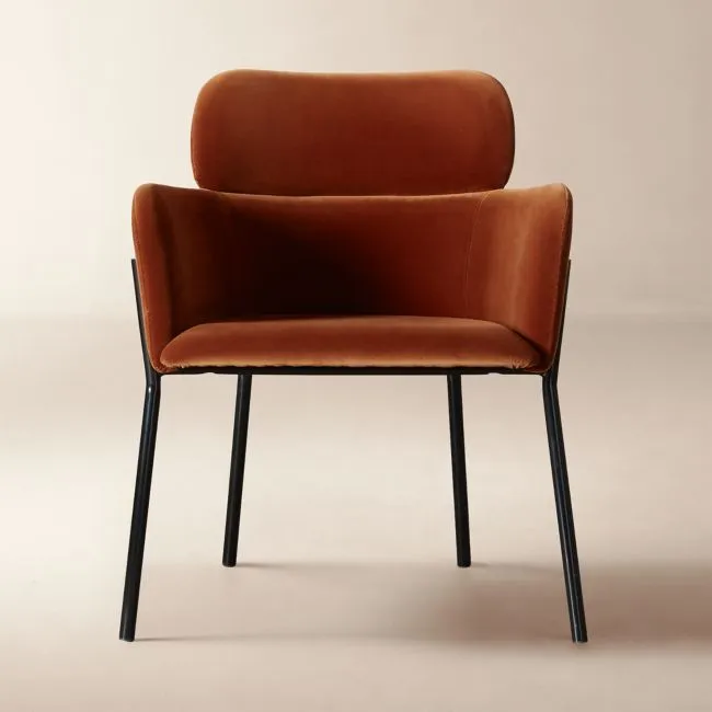 Azalea Brown Velvet Dining Chair