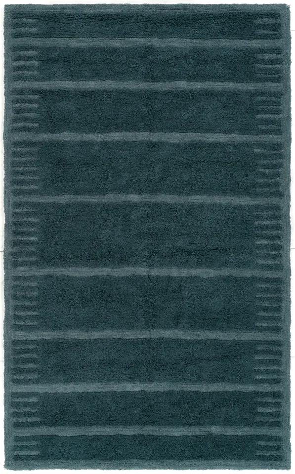 Evren AIB06 Handmade Geometric Blue Area Rug (6'x9')