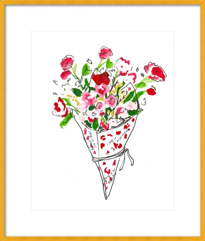 Bodega Flowers in Pink and Red by Larsen McDowell for Artfully Walls
