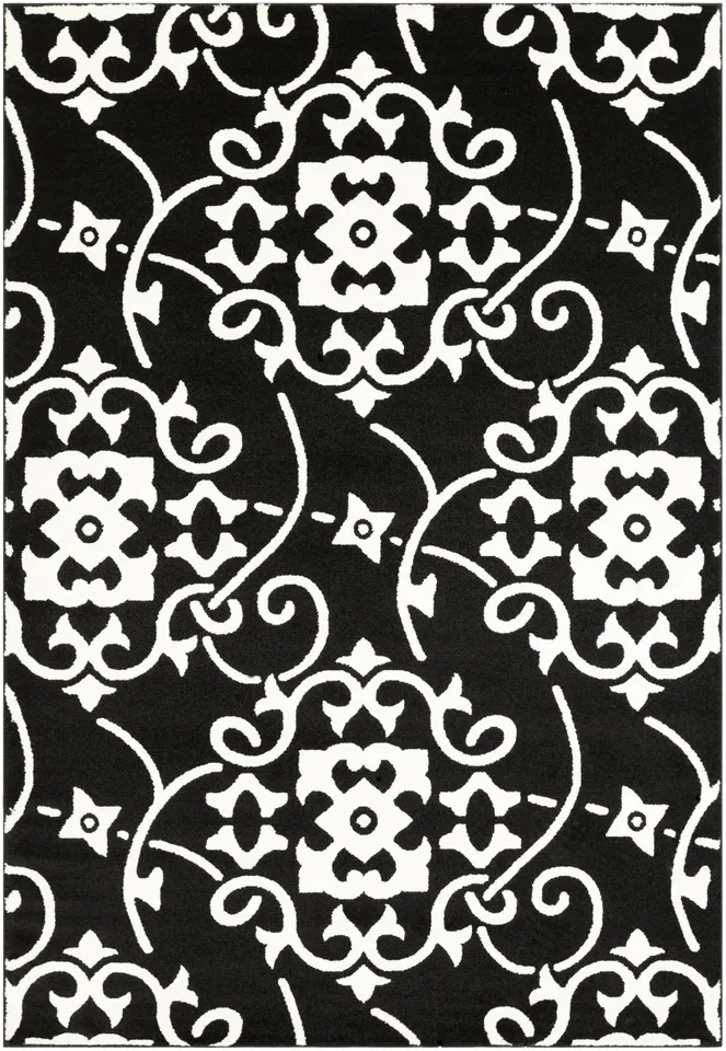 Horizon Black Indoor 8'10" x 12'6" Machine Woven Rug