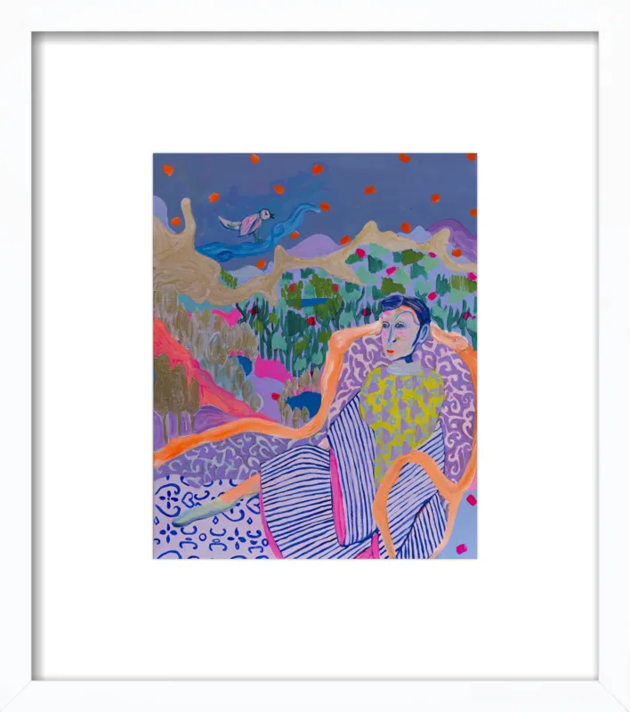 "The Nightingale" illustration by Davina Shefet for Artfully Walls
