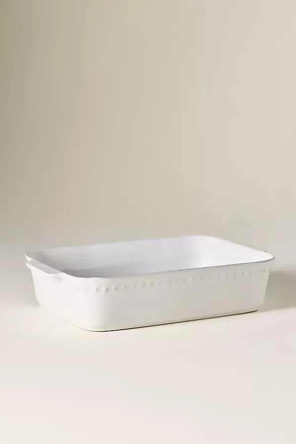 Costa Nova Medium Pearl Stoneware Rectangular Baker
